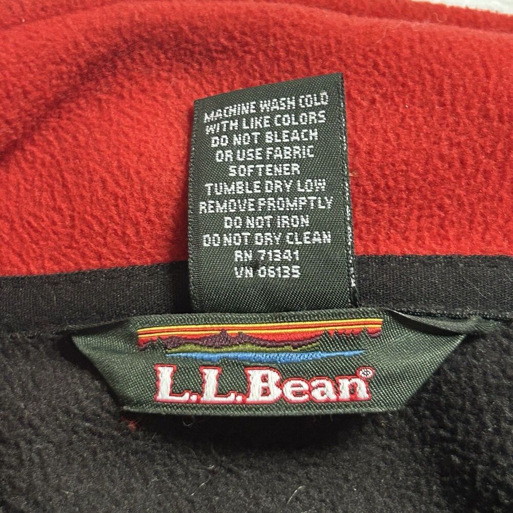 L.L.Bean Women’s Red Full Zip Fleece Jacket Polartec Protek Outdoor L View 5